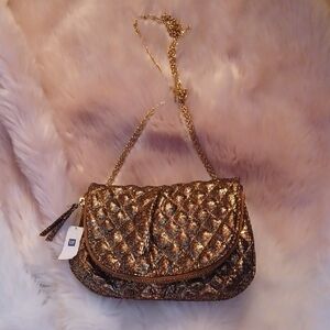 Gap Elegant Gold Quilted Women's Bag